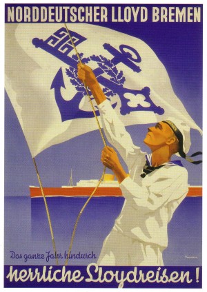 Norddeutscher Lloyd Bremen poster